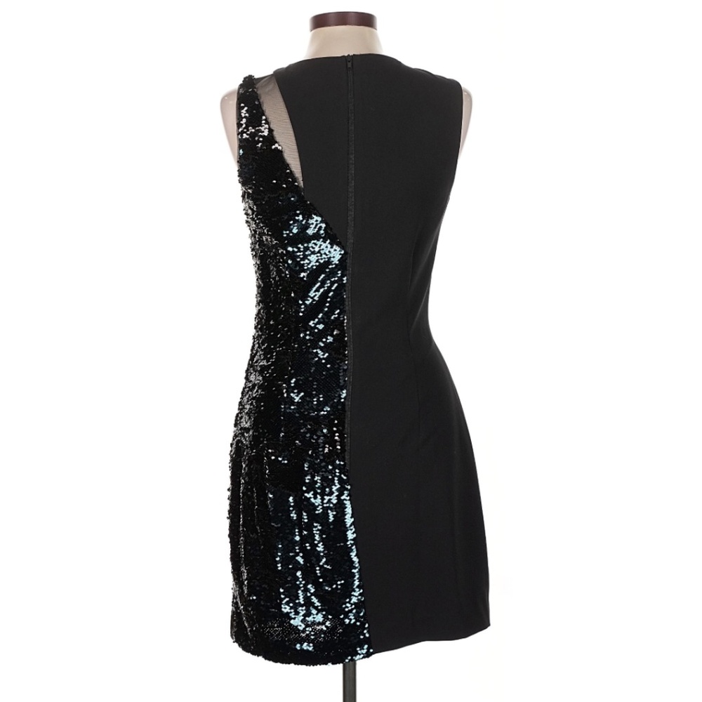 Size 8 Parker Black Sequin Cocktail Dress Black Blue - Picture 2 of 6